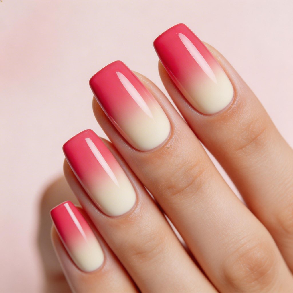 Erdbeer-Sahne-Verlauf