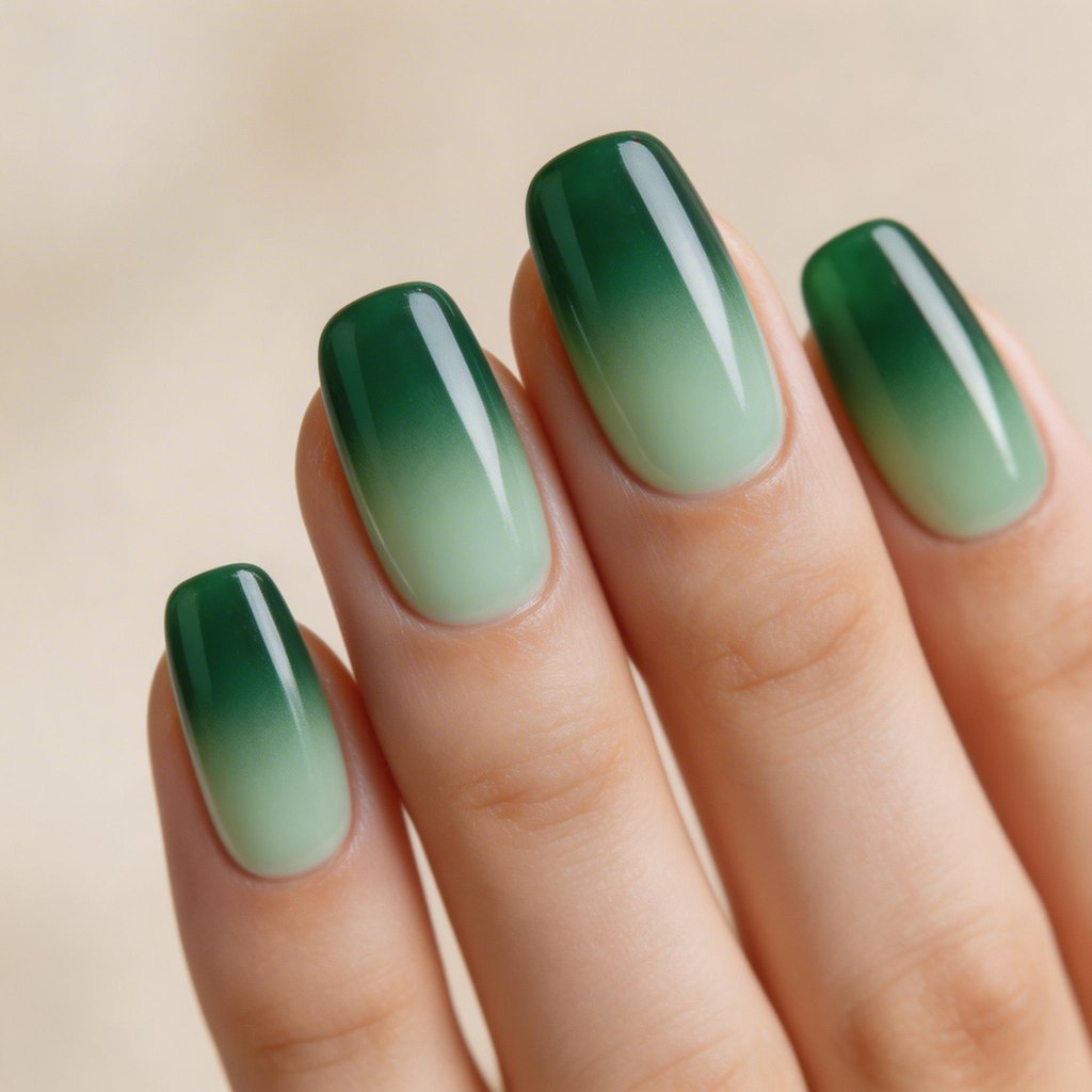 Jade-zu-Smaragd-Verlauf