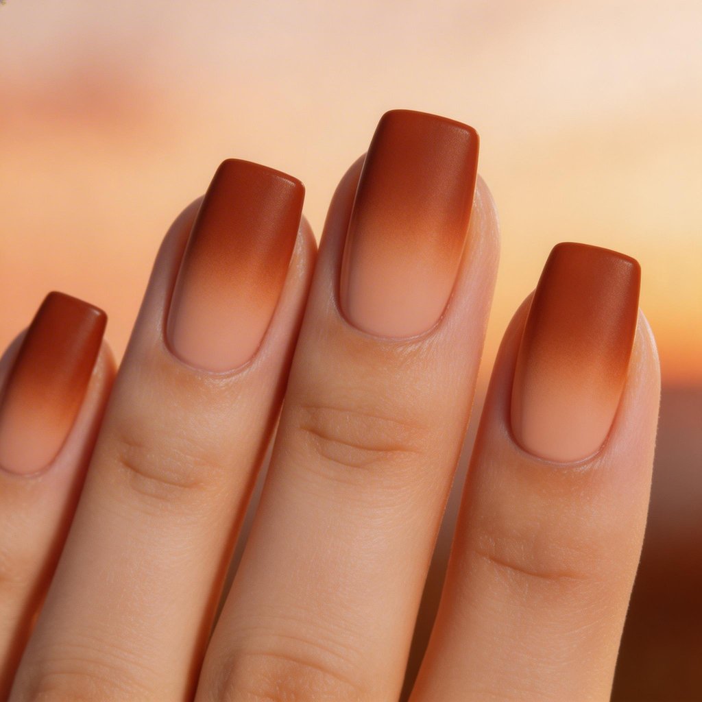 Terrakotta-Sonnenuntergang-Verlauf