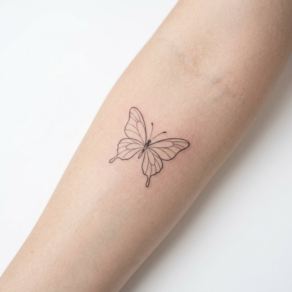 Feinlinien-Schmetterling