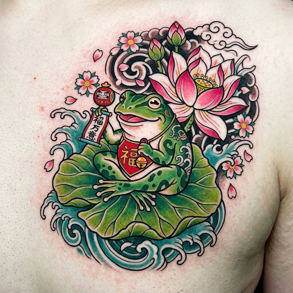 Frog & Lotus