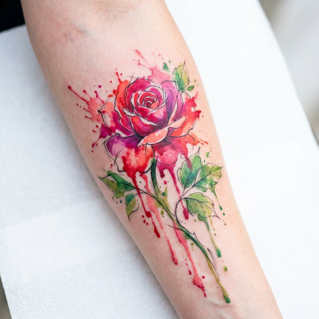 Watercolor Rose