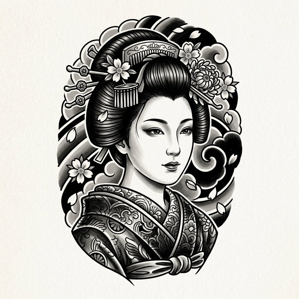 Geisha-Porträt