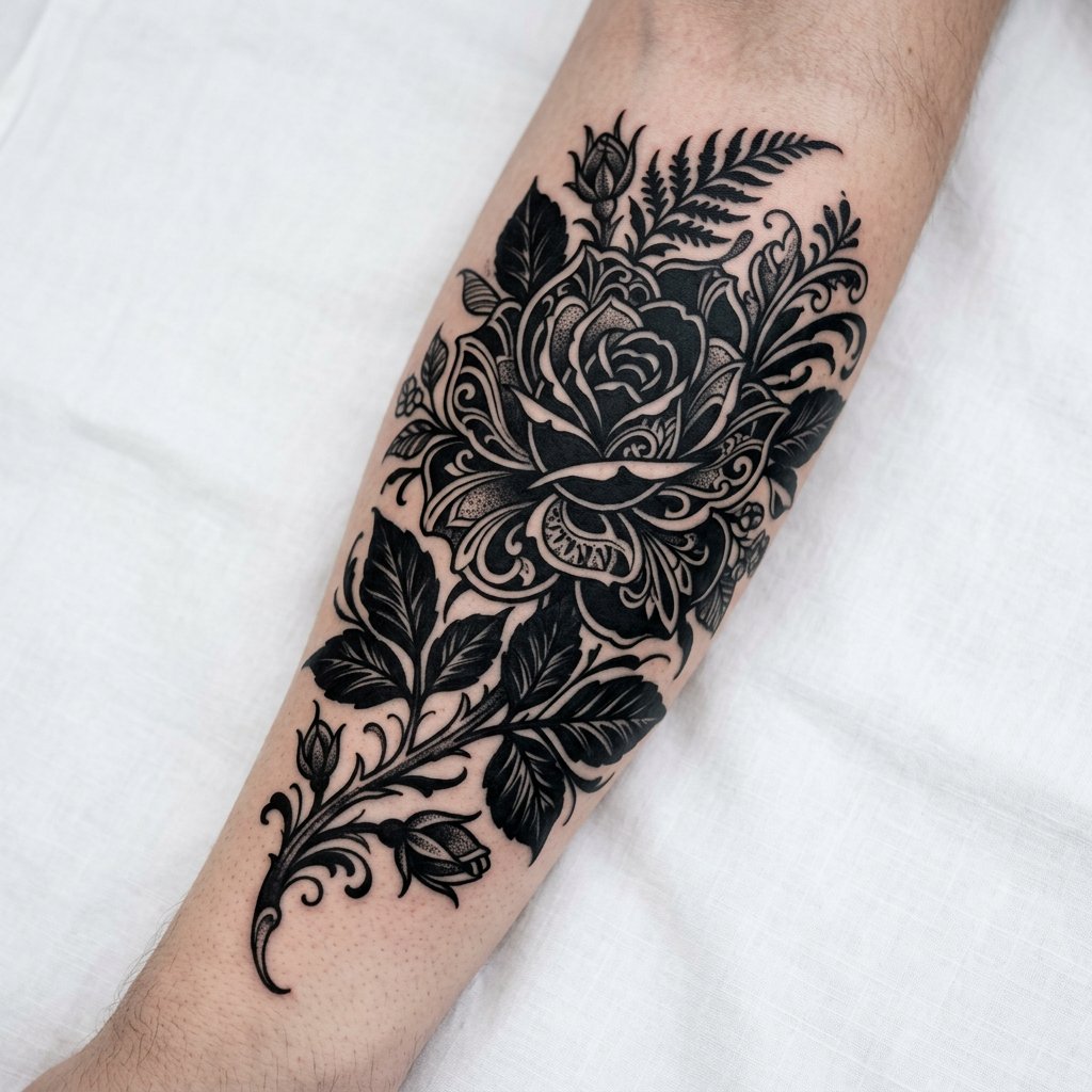 Blackwork Rose