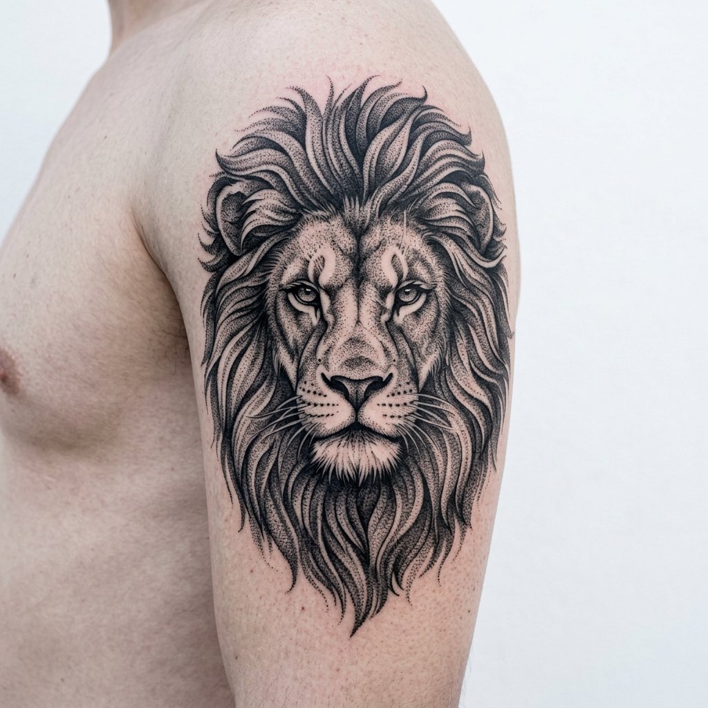 Dotwork Lion