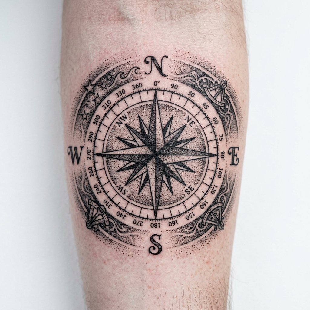 Dotwork Compass