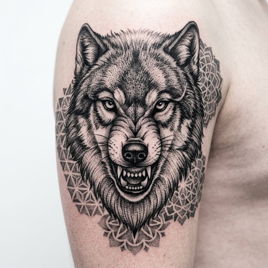 Dotwork Wolf