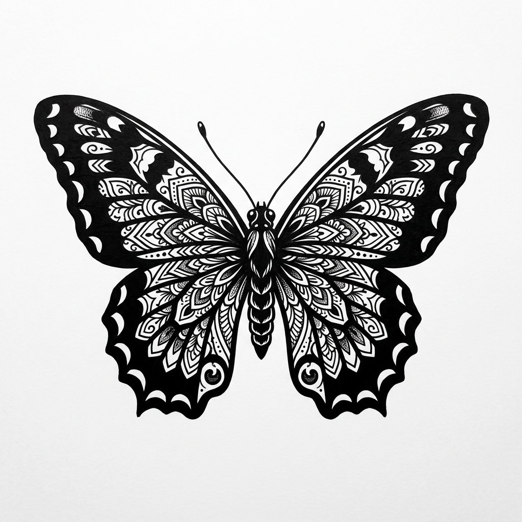 Blackwork Butterfly