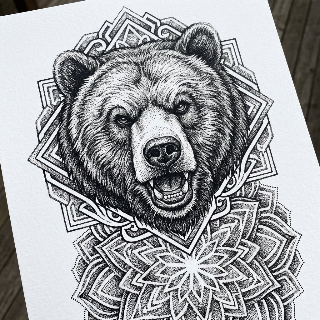 Dotwork Bear