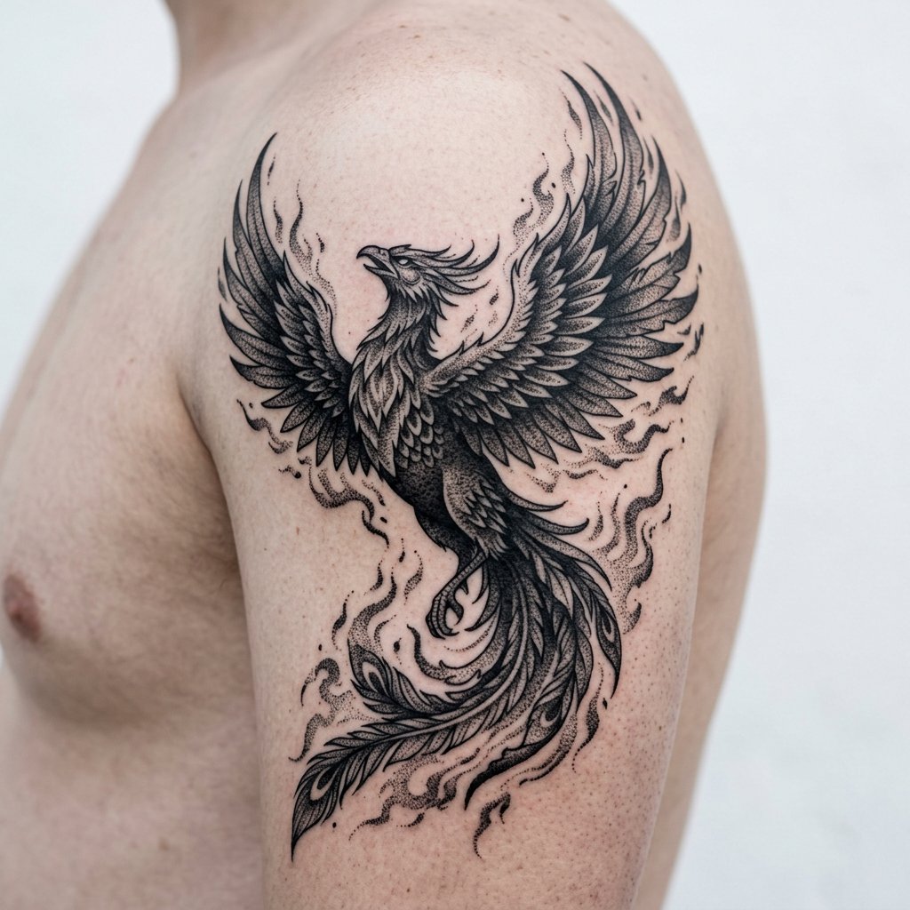 Dotwork Phoenix