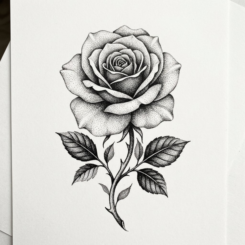 Stippled Rose