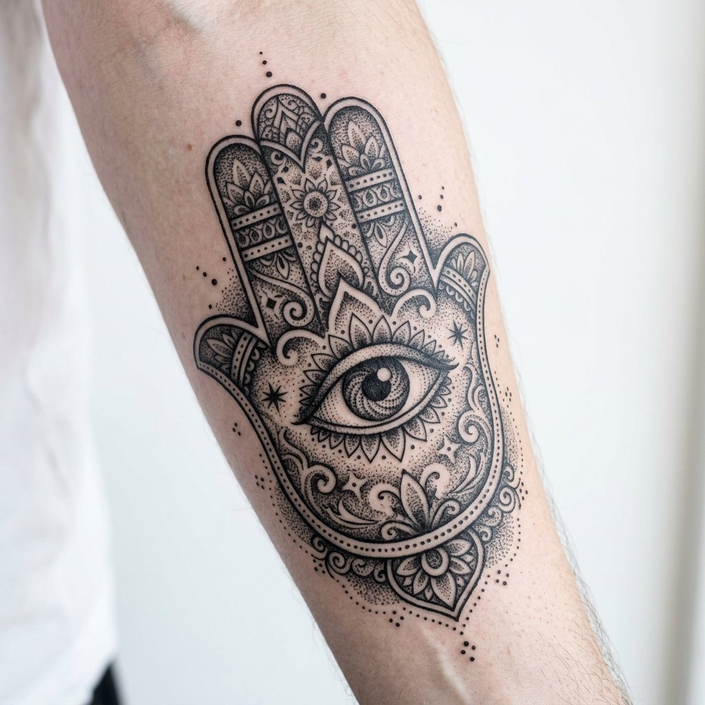 Dot Hamsa Hand