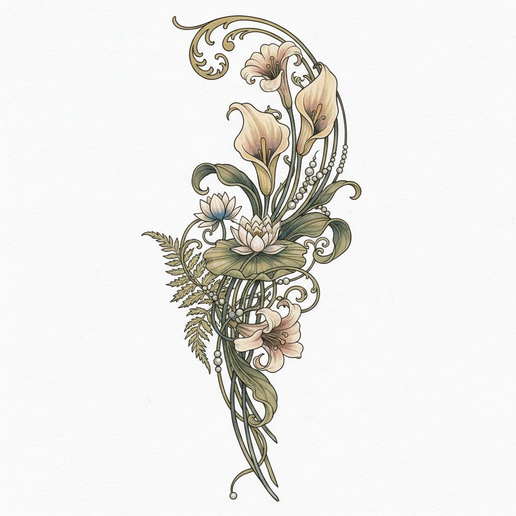 Art Nouveau Lily