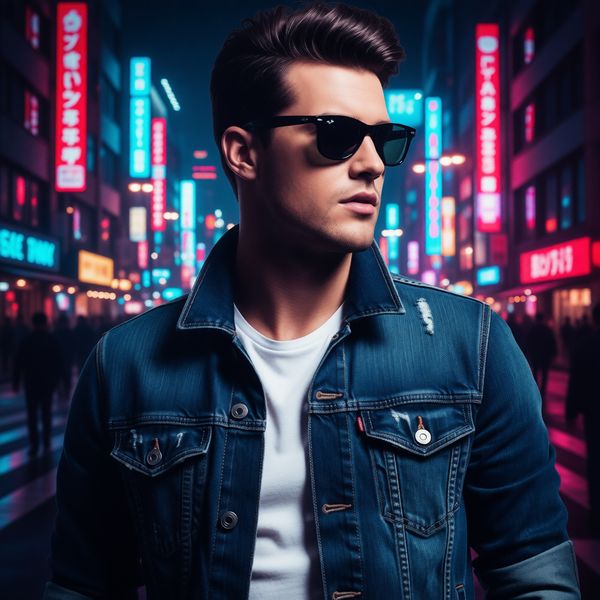 Scène nocturne animée de Shibuya à Tokyo, lumières néon clignotantes, palette de couleurs cyberpunk, arrière-plan flou cinématographique, vie nocturne urbaine vibrante.