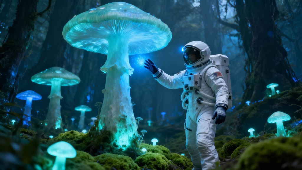 Astronaut and Mushrooms